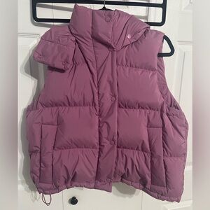 Lululemon Wunder Puff Cropped Vest in Velvet Dust